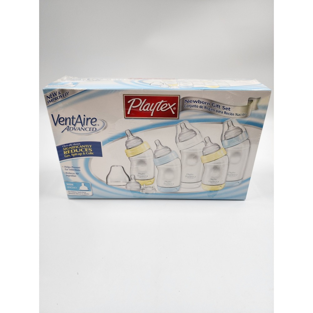 Playtex VentAire Advanced Newborn Gift Set Anti-Colic Baby Bottles 5 Count NIB